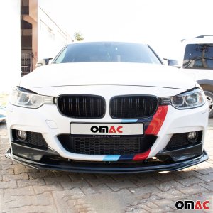 BMW 3 Series Front Bumper Splitter - Omac - ABS - Black - '12-'19